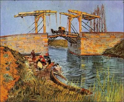 Qui a peint le Pont de L'Anglis  Arles avec lavandires ?