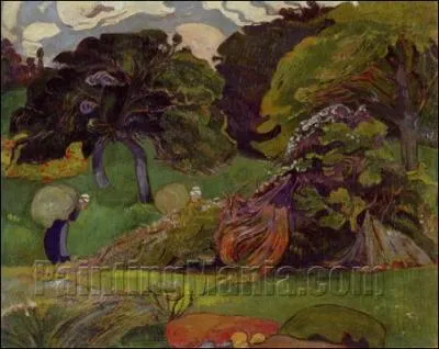 Qui a peint Les deux lavandires au bord de la cascade ?