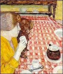 Qui a peint Jaune et rouge la nappe à carreaux ?