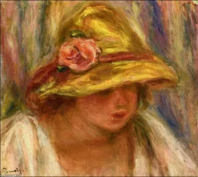 Qui a peint Étude de femme au chapeau jaune ?