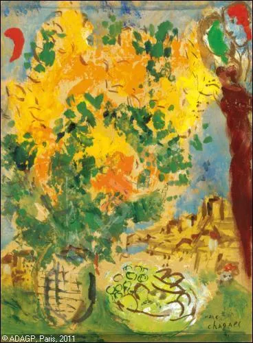 Qui a peint Bouquet jaune et orange ?