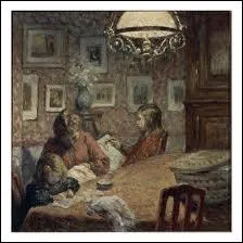 Qui a peint 'La famille sous la lampe' ?