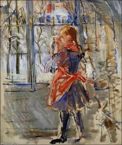 Qui a peint Enfant avec un tablier rouge ?