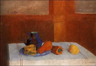 Cet artiste symboliste franais a peint cette 'Nature morte' en 1901 :