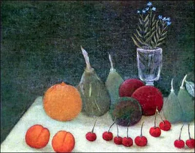 Peintre autodidacte et solitaire, il a peint cette 'Nature morte, Les Myosotis' en 1904 :