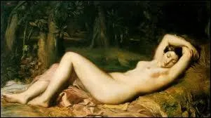 Quel est l'auteur de la 'Baigneuse endormie' peinte en 1850 ?
