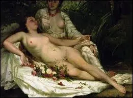 Qui a peint 'Deux femmes nues, baigneuses' en 1858 ?