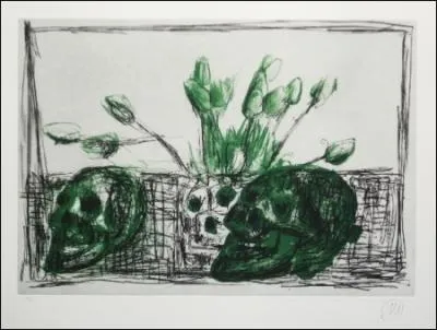 Ces crnes verts sont ceux peints par l'artiste ?