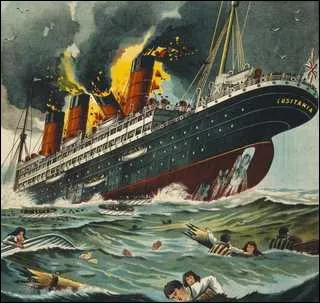 Quel bateau a été coulé par un sous-marin allemand en 1915 ?