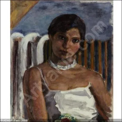 Qui a peint Brune au collier blanc ?