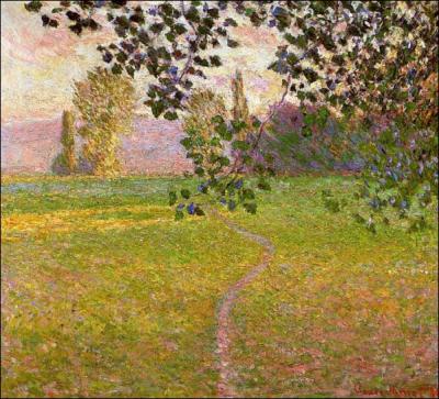 Qui est l'auteur de cette toile intitule ' Paysage le matin  Giverny ' ?