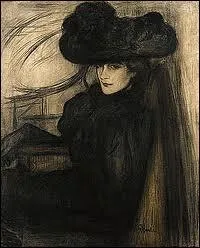 Quel est l'auteur de cette 'Femme en noir' ?