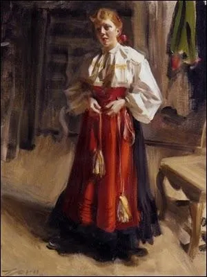 Qui a peint 'Femme en costume d'Orsa' ?