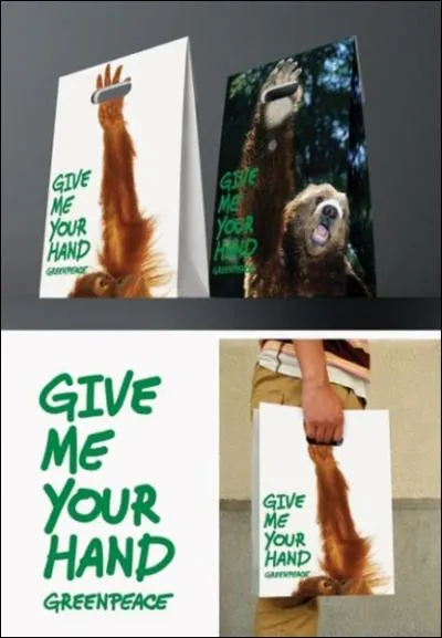 Ce sac est une publicit pour l'organisme Greenpeace. Quelle information sur cet organisme est fausse ?