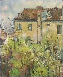 Qui a peint ce tableau intitul ' Le jardin de la rue Cortot ' ?