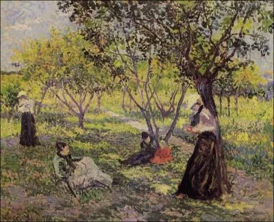 Ce peintre pointilliste mort en 1941 est l'auteur de ' Un jardin au Cresillois, Poissy ' :