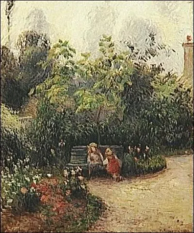 Qui est l'auteur de ce ' Coin de jardin  l'Hermitage ' ?