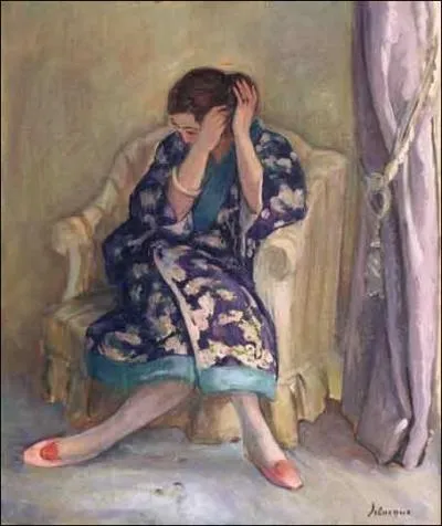 Qui a peint Femme  sa coiffure assise dans un fauteuil ?