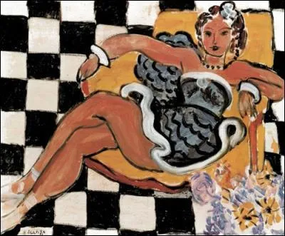 Qui a peint Danseuse dans un fauteuil, sol  damier ?