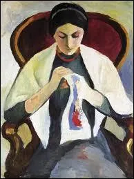 Qui a peint Femme cousant sur un fauteuil ?