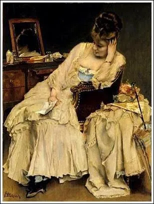 Qui a peint cette femme assise sur un fauteuil (Souvenirs et regrets) ?