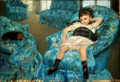 Qui a peint Petite fille au fauteuil bleu ?
