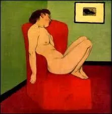 Qui a peint Femme assise dans un fauteuil rouge ?