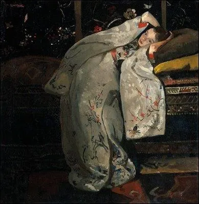 Jeune fille en kimono blanc