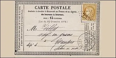 A partir de quand a-t-on pu recevoir des cartes postales en France ?