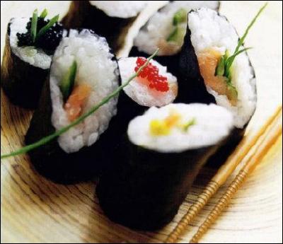 Sushi en robe d'algue :