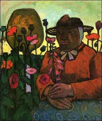 Qui a peint 'Vieille domestique au jardin' ?