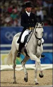 Sur cette photo que fait le cavalier ?