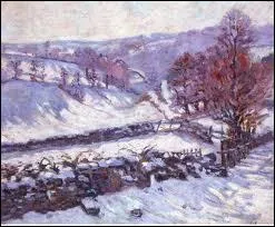 Paysage de neige  Crozant