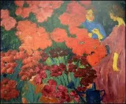 Qui a peint 'Femmes dans un jardin en fleurs' ?