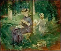 Qui a peint 'Femme et enfant dans le jardin' ?