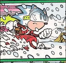 Il manie la glace dans un comic :