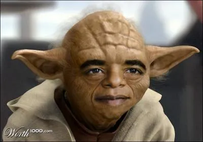 Quel prsident des Etats-Unis se retrouve transform en Matre Yoda sur cette image ?