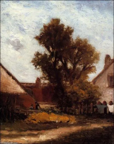 Qui a peint L'arbre de la cour de ferme ?