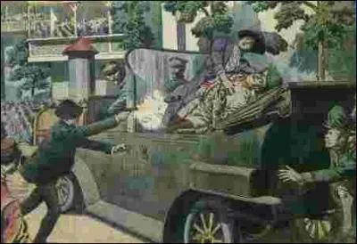 Gavrilo Princip assassine l'archiduc Franois-Ferdinand et dclenche ainsi la premire guerre mondiale.