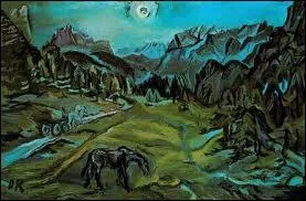 Les Alpes, paysage de nuit