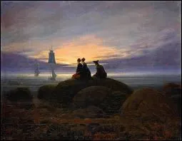 Lever de lune sur la mer