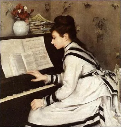 Qui a peint cette pianiste 'Secretly' ?