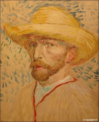 Qui a peint son 'Autoportrait au chapeau de paille et sarrau de peintre' ?