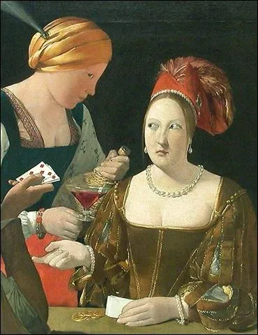 Le Tricheur  l'as de carreau (dtail)