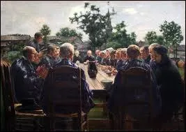 Quel peintre belge est l'auteur de la toile 'Le repas des funrailles' ?