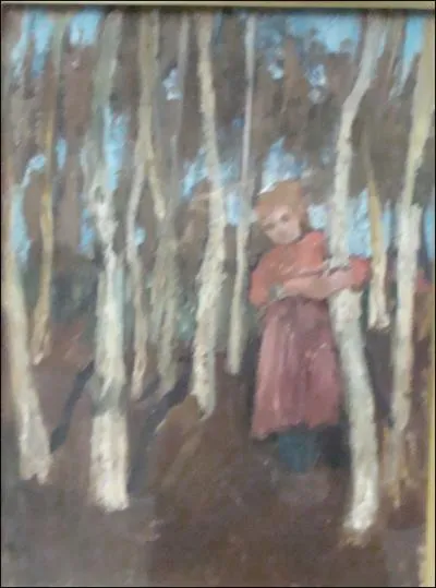 Quelle peintre expressionniste allemande est l'auteur de la toile 'Fillette dans le bois de bouleaux' ?