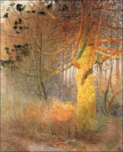 Quel(le) peintre belge est l'auteur de la toile 'Arbre au soleil' ?