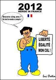 ''On se fout de la république et de la liberté d'expression / Faudrait changer les lois et pouvoir voir / Bientôt à l'Élysée des Arabes et des Noirs au pouvoir''
