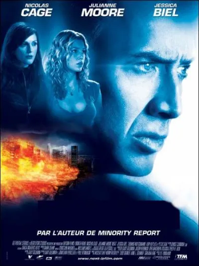 Dans quel film joue-t-il un homme capable de visualiser deux minutes de son futur ?