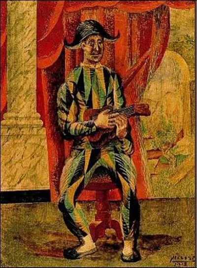 Qui a peint Arlequin avec guitare ?